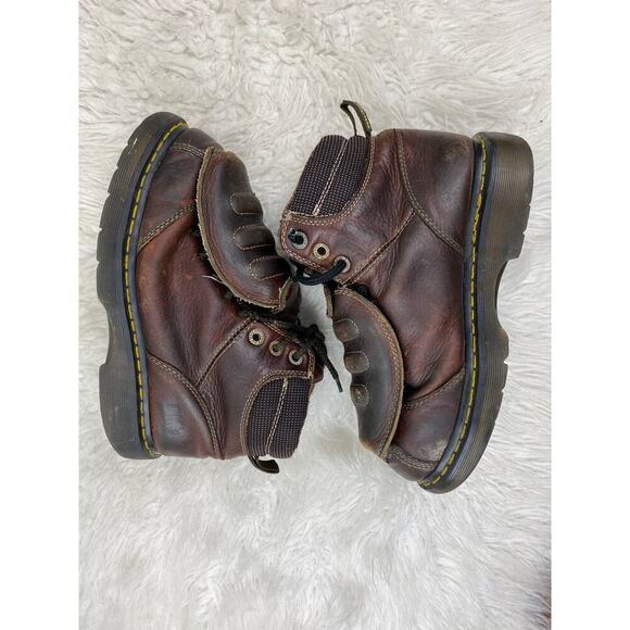 Dr. Martens Industrial Steel Toe Ironbridge Women's 7 Brown Leather Ankle Boots - Picture 15 of 16